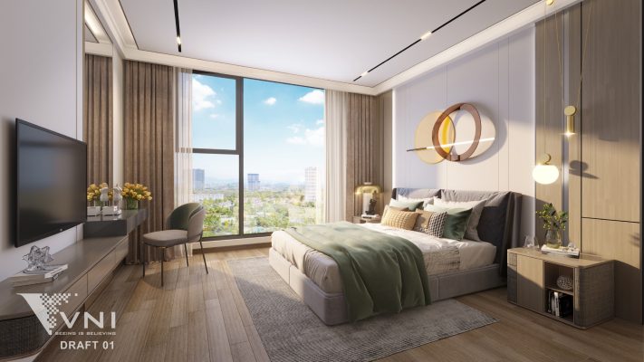 Căn góc 2 phòng ngủ 2 vệ sinh tòa G2 - The Sola Park